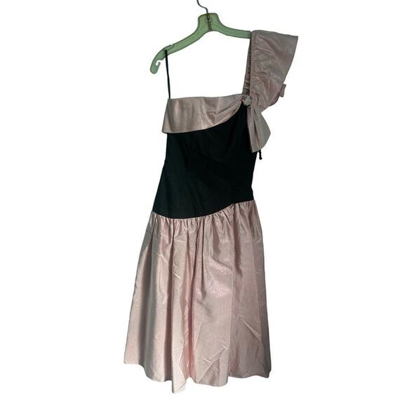 Vintage Roberta formal prom one shoulder dress size 8 - Picture 1 of 6